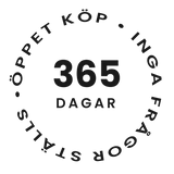 365 dagar öppet köp, inga frågor ställs